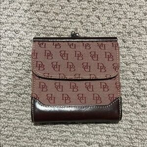Dooney & Burke Vintage Rust/Brown DB Monogram Wallet